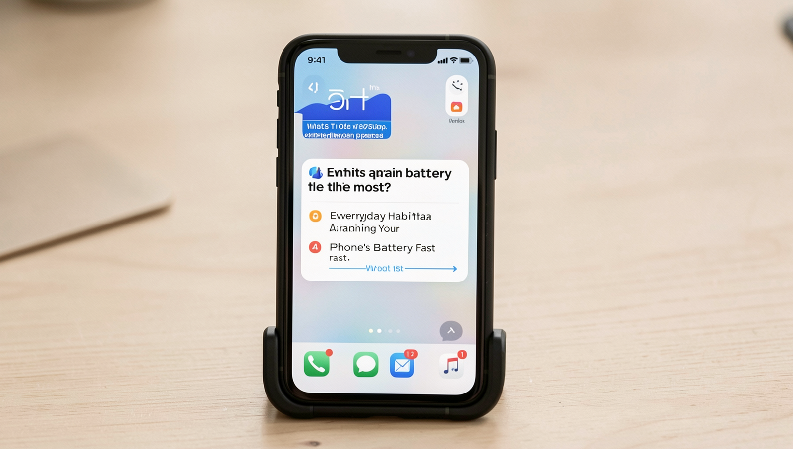 Diagram showing apps that drain phone battery the most with everyday habits.