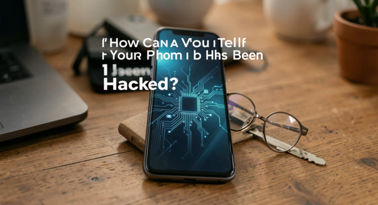 Close-up of a smartphone with security icons, depicting phone hacking awareness.