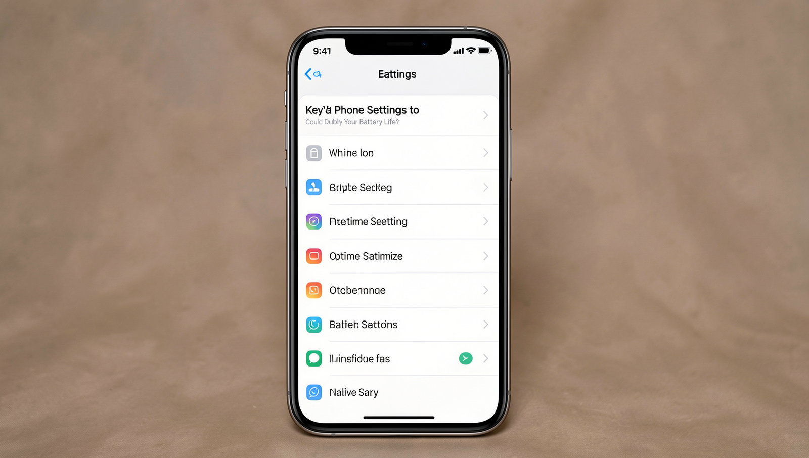 Close-up of a phone settings menu focused on battery optimization options.