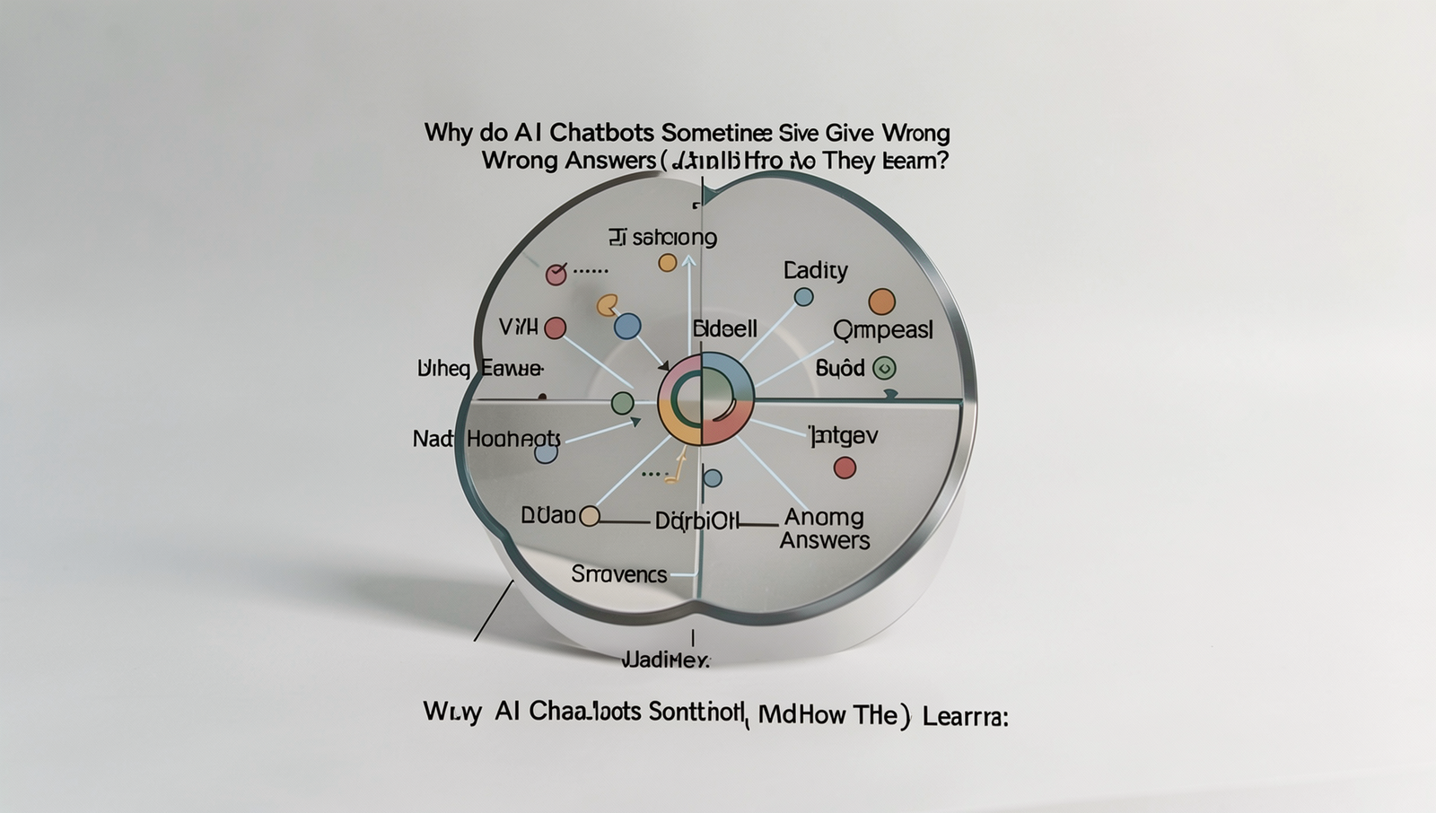 Diagram illustrating reasons AI chatbots provide incorrect answers, with clear visuals.