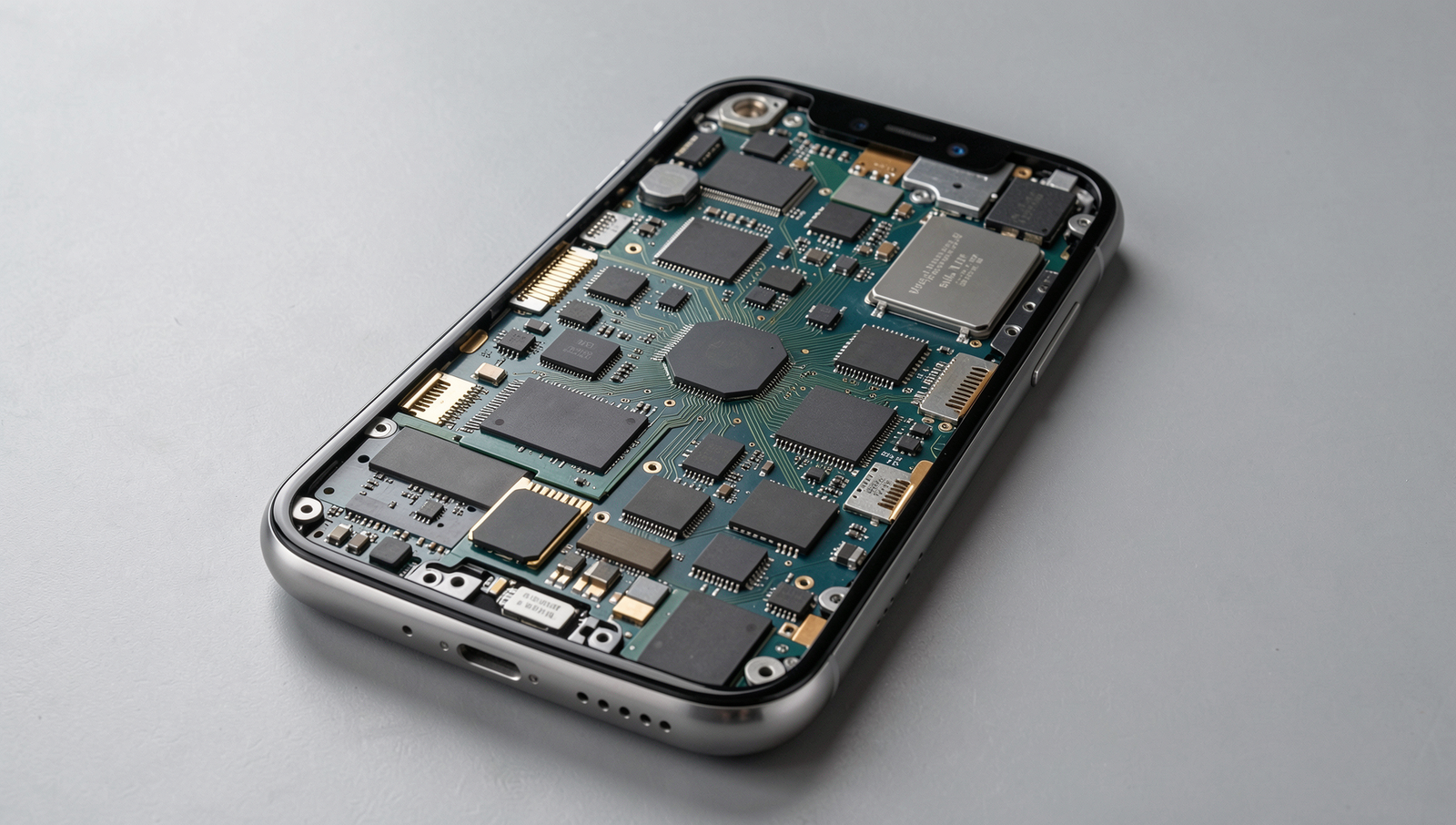 Detailed illustration of smartphone components showcasing performance factors.