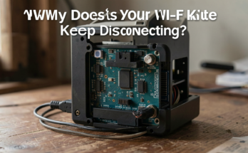 A professional editorial photo depicting a frustrated person with a laptop, symbolizing Wi-Fi disconnection issues.