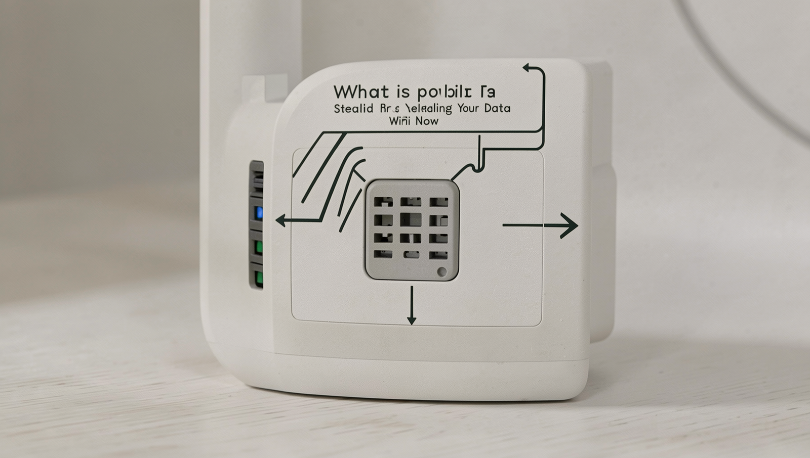 Diagram illustrating public Wi-Fi risks and data theft vulnerabilities.